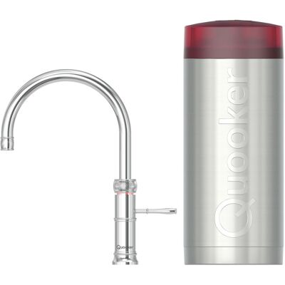 Quooker Classic Fusion Round Keukenkraan Set - Kokend Warm- en Koud Water - Chroom - Inclusief COMBI Reservoir Quooker Classic Fusion Round Keukenkraan Set - Kokend Warm- en Koud Water - Chroom - Inclusief COMBI Reservoir