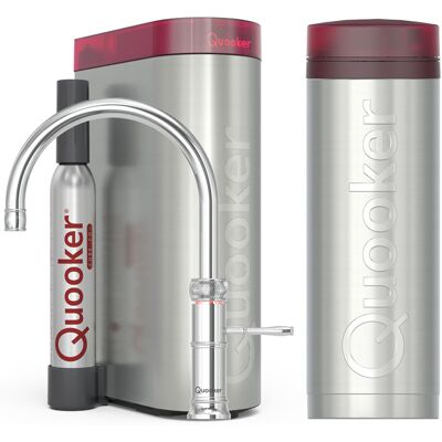 Quooker Classic Fusion Round Keukenkraan Set - Kokend Warm- en Koud Water - Chroom - Inclusief PRO3 Reservoir & CUBE - Direct Gekoeld Bruisend Water Quooker Classic Fusion Round Keukenkraan Set - Kokend Warm- en Koud Water - Chroom - Inclusief PRO3 Reservoir & CUBE - Direct Gekoeld Bruisend Water