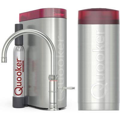 Quooker Classic Fusion Round Keukenkraan Set - Kokend Warm- en Koud Water - RVS - Inclusief COMBI+ Reservoir & CUBE - Direct Gekoeld Bruisend Water Quooker Classic Fusion Round Keukenkraan Set - Kokend Warm- en Koud Water - RVS - Inclusief COMBI+ Reservoir & CUBE - Direct Gekoeld Bruisend Water