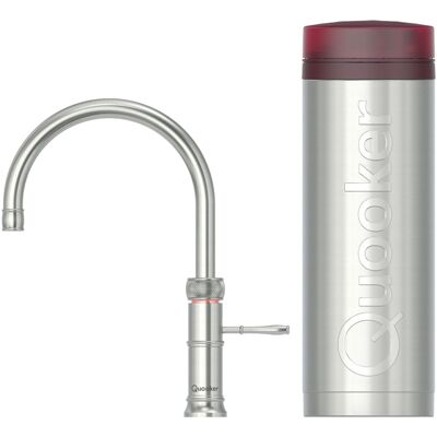Quooker Classic Fusion Round Keukenkraan Set - Kokend Warm- en Koud Water - RVS - Inclusief PRO3 Reservoir Quooker Classic Fusion Round Keukenkraan Set - Kokend Warm- en Koud Water - RVS - Inclusief PRO3 Reservoir