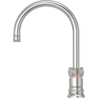 Quooker Classic Nordic Round Kokendwaterkraan Single Tap - Kindveilige Dubbeldruk - RVS Quooker Classic Nordic Round Kokendwaterkraan Single Tap - Kindveilige Dubbeldruk - RVS