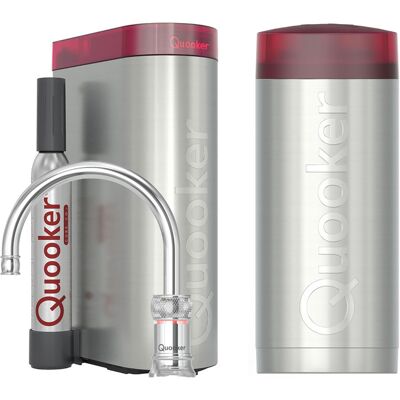 Quooker Classic Nordic Round Kokendwaterkraan Single Tap Set - Kokend Water - Chroom - Inclusief COMBI Reservoir & CUBE - Direct Gekoeld Bruisend Water Quooker Classic Nordic Round Kokendwaterkraan Single Tap Set - Kokend Water - Chroom - Inclusief COMBI Reservoir & CUBE - Direct Gekoeld Bruisend Water