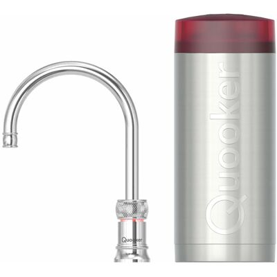 Quooker Classic Nordic Round Kokendwaterkraan Single Tap Set - Kokend Water - Chroom - Inclusief COMBI Reservoir Quooker Classic Nordic Round Kokendwaterkraan Single Tap Set - Kokend Water - Chroom - Inclusief COMBI Reservoir