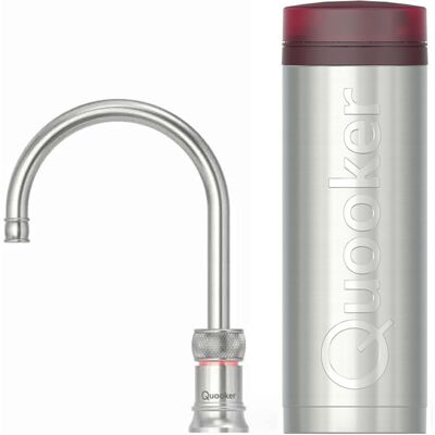 Quooker Classic Nordic Round Kokendwaterkraan Single Tap Set - Kokend Water - Chroom - Inclusief PRO3 Reservoir Quooker Classic Nordic Round Kokendwaterkraan Single Tap Set - Kokend Water - Chroom - Inclusief PRO3 Reservoir