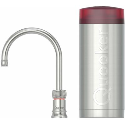 Quooker Classic Nordic Round Kokendwaterkraan Single Tap Set - Kokend Water - RVS - Inclusief COMBI Reservoir Quooker Classic Nordic Round Kokendwaterkraan Single Tap Set - Kokend Water - RVS - Inclusief COMBI Reservoir