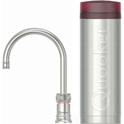 Quooker Classic Nordic Round Kokendwaterkraan Single Tap Set - Kokend Water - RVS - Inclusief PRO3 Reservoir Quooker Classic Nordic Round Kokendwaterkraan Single Tap Set - Kokend Water - RVS - Inclusief PRO3 Reservoir