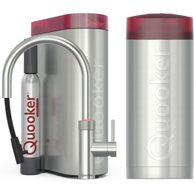 Quooker Flex Round Keukenkraan Set - Kokend Warm- en Koud Water - Uittrekbare Slang - RVS - Inclusief COMBI+ Reservoir & CUBE - Direct Gekoeld Bruisend Water Quooker Flex Round Keukenkraan Set - Kokend Warm- en Koud Water - Uittrekbare Slang - RVS - Inclusief COMBI+ Reservoir & CUBE - Direct Gekoeld Bruisend Water