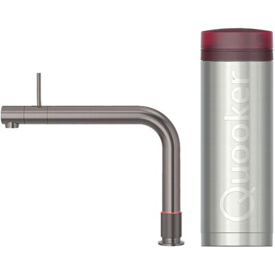 Quooker Front Keukenkraan Set - Kokend Warm- en Koud Water - Gunmetal - Inclusief PRO3 Reservoir Quooker Front Keukenkraan Set - Kokend Warm- en Koud Water - Gunmetal - Inclusief PRO3 Reservoir