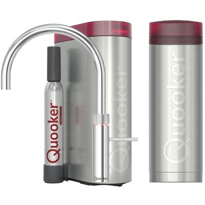Quooker Fusion Round Keukenkraan Set - Kokend Warm- en Koud Water - Chroom - Inclusief PRO3 Reservoir & CUBE - Direct Gekoeld Bruisend Water Quooker Fusion Round Keukenkraan Set - Kokend Warm- en Koud Water - Chroom - Inclusief PRO3 Reservoir & CUBE - Direct Gekoeld Bruisend Water