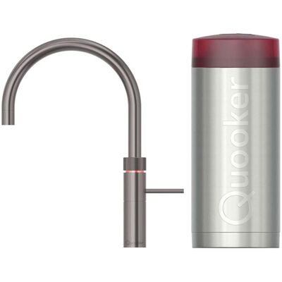 Quooker Fusion Round Keukenkraan Set - Kokend Warm- en Koud Water - Gunmetal - Inclusief COMBI+ Reservoir Quooker Fusion Round Keukenkraan Set - Kokend Warm- en Koud Water - Gunmetal - Inclusief COMBI+ Reservoir
