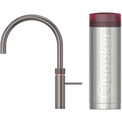 Quooker Fusion Round Keukenkraan Set - Kokend Warm- en Koud Water - Gunmetal - Inclusief PRO3 Reservoir Quooker Fusion Round Keukenkraan Set - Kokend Warm- en Koud Water - Gunmetal - Inclusief PRO3 Reservoir