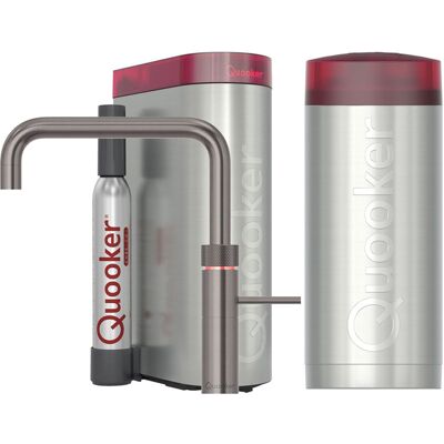 Quooker Fusion Square Keukenkraan Set - Kokend Warm- en Koud Water - Gunmetal - Inclusief COMBI+ Reservoir & CUBE - Direct Gekoeld Bruisend Water Quooker Fusion Square Keukenkraan Set - Kokend Warm- en Koud Water - Gunmetal - Inclusief COMBI+ Reservoir & CUBE - Direct Gekoeld Bruisend Water