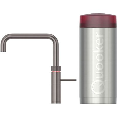 Quooker Fusion Square Keukenkraan Set - Kokend Warm- en Koud Water - Gunmetal - Inclusief COMBI+ Reservoir Quooker Fusion Square Keukenkraan Set - Kokend Warm- en Koud Water - Gunmetal - Inclusief COMBI+ Reservoir