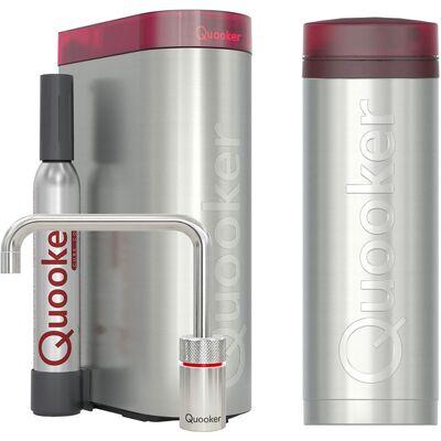 Quooker Nordic Square Kokendwaterkraan Single Tap Set - Kokend Water - Chroom - Inclusief PRO3 Reservoir & CUBE - Direct Gekoeld Bruisend Water Quooker Nordic Square Kokendwaterkraan Single Tap Set - Kokend Water - Chroom - Inclusief PRO3 Reservoir & CUBE - Direct Gekoeld Bruisend Water