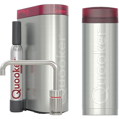 Quooker Nordic Square Kokendwaterkraan Single Tap Set - Kokend Water - RVS - Inclusief PRO3 Reservoir & CUBE - Direct Gekoeld Bruisend Water Quooker Nordic Square Kokendwaterkraan Single Tap Set - Kokend Water - RVS - Inclusief PRO3 Reservoir & CUBE - Direct Gekoeld Bruisend Water