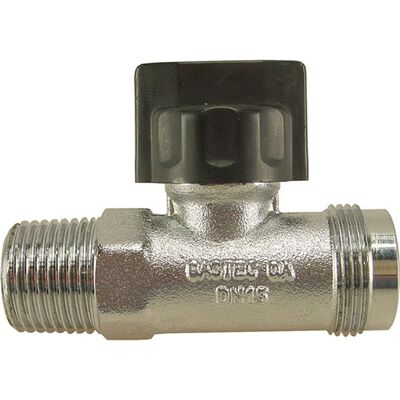 Riko Gaskogelkraan - Messing - Gastec - 1/2" x M24 Recht Buitendraad Riko Gaskogelkraan - Messing - Gastec - 1/2" x M24 Recht Buitendraad