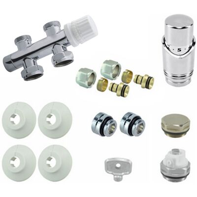 Riko Onderblok Set - Recht - Compleet - 16x2.0 - Chroom Riko Onderblok Set - Recht - Compleet - 16x2.0 - Chroom