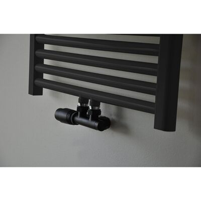Riko Set Theromstatisch Onderblok Haaks-Links Mat Zwart Riko Set Theromstatisch Onderblok Haaks-Links Mat Zwart