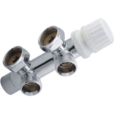 Riko Thermostatisch 3/4 Onderblok Haaks-Links - Chroom Riko Thermostatisch 3/4 Onderblok Haaks-Links - Chroom