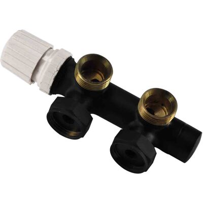 Riko Thermostatisch 3/4 Onderblok Haaks-Links - Mat Zwart Riko Thermostatisch 3/4 Onderblok Haaks-Links - Mat Zwart