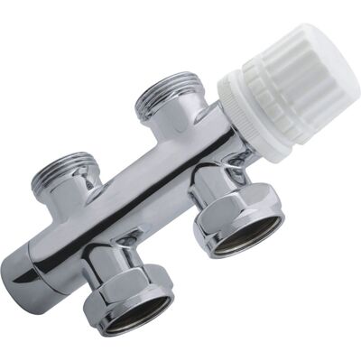 Riko Thermostatisch 3/4 Onderblok Recht - Chroom Riko Thermostatisch 3/4 Onderblok Recht - Chroom