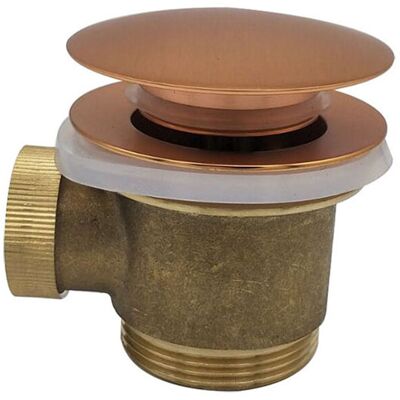Wiesbaden Caral Clickwaste Afvoerplug - Vrijstaand Bad - 1 1/2" - Geborsteld Koper Wiesbaden Caral Clickwaste Afvoerplug - Vrijstaand Bad - 1 1/2" - Geborsteld Koper
