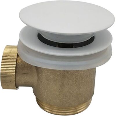 Wiesbaden Caral Clickwaste Afvoerplug - Vrijstaand Bad - 1 1/2" - Glans Wit Wiesbaden Caral Clickwaste Afvoerplug - Vrijstaand Bad - 1 1/2" - Glans Wit