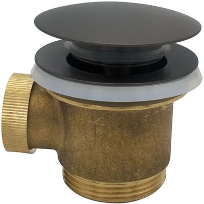Wiesbaden Caral Clickwaste Afvoerplug - Vrijstaand Bad - 1 1/2" - Gunmetal Wiesbaden Caral Clickwaste Afvoerplug - Vrijstaand Bad - 1 1/2" - Gunmetal