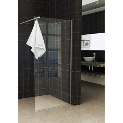 Wiesbaden Sita Inloopdouche met Handdoekhouder - 80x200cm - 8mm Veiligheidsglas - Helder Glas - Chroom - Nano Coating Antikalk Wiesbaden Sita Inloopdouche met Handdoekhouder - 80x200cm - 8mm Veiligheidsglas - Helder Glas - Chroom - Nano Coating Antikalk