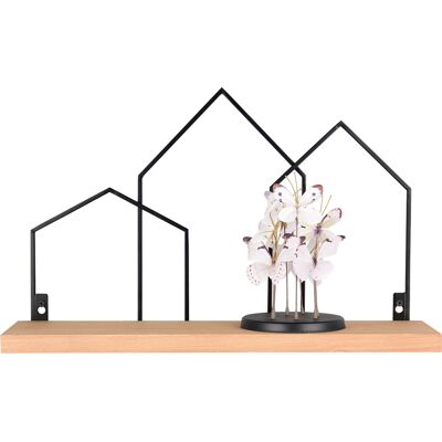 BES LED Wandplank - Wandrek - Livion Alena - Inclusief Hanger - Zwart/Eiken - Metaal BES LED Wandplank - Wandrek - Livion Alena - Inclusief Hanger - Zwart/Eiken - Metaal