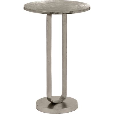 BES LED Bijzettafel - Livion Azad - Rond - 38cm - Zilver - Metaal BES LED Bijzettafel - Livion Azad - Rond - 38cm - Zilver - Metaal