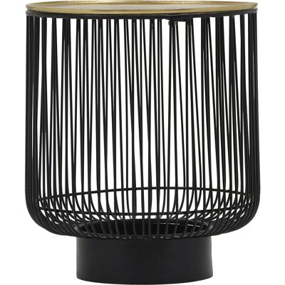 BES LED Bijzettafel - Livion Rana - Rond - 41cm - Zwart/Goud - Metaal BES LED Bijzettafel - Livion Rana - Rond - 41cm - Zwart/Goud - Metaal