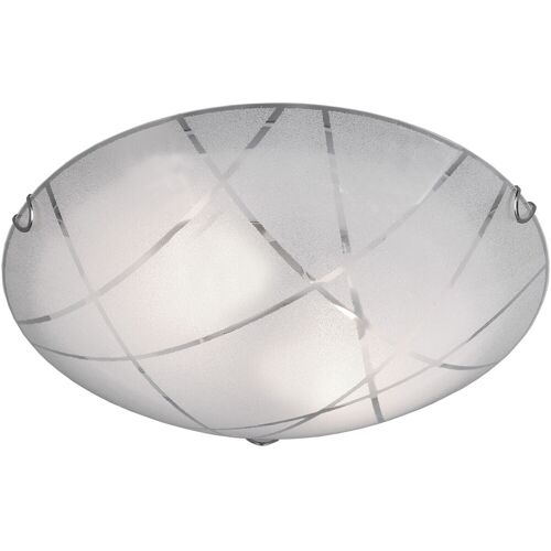 BES LED LED Plafondlamp - Plafondverlichting - Trion Sandra - E27 Fitting - 2-lichts - Rond - Mat Wit - Glas