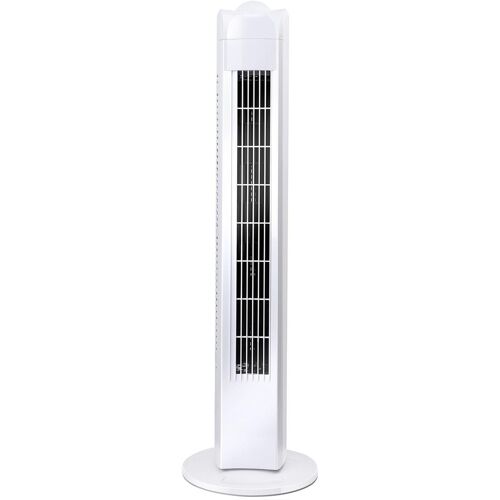 BES LED Ventilator - Aigi Stuno - Torenventilator - Staand - Rond - Mat Wit - Kunststof