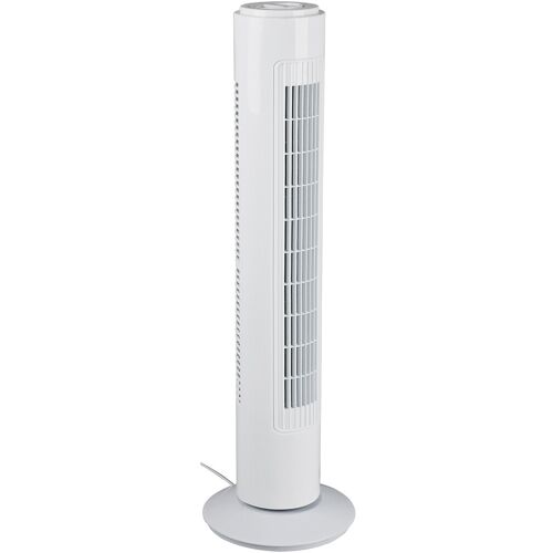 BES LED Ventilator - Trion Malon - Torenventilator - Staand - Rond - Mat Wit - Kunststof