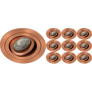 BES LED Inbouwspot 10 Pack - Sigmi Luno Pro - Rond - Koper - Kantelbaar - Zaagmaat 80mm Diameter 92mm - Incl. GU10 Fitting BES LED Inbouwspot 10 Pack - Sigmi Luno Pro - Rond - Koper - Kantelbaar - Zaagmaat 80mm Diameter 92mm - Incl. GU10 Fitting
