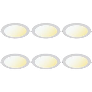 BES LED LED Downlight Inbouwspot 6 Stuks - Brinton Thin - 18W 1760lm 120° Bundelhoek - Aanpasbare Lichtkleur 3000K-4000K-6500K - IP40 - Rond - Wit - Ø229mm Buitenmaat - Ø205mm Zaagmaat BES LED LED Downlight Inbouwspot 6 Stuks - Brinton Thin - 18W 1760lm 120° Bundelhoek - Aanpasbare Lichtkleur 3000K-4000K-6500K - IP40 - Rond - Wit - Ø229mm Buitenmaat - Ø205mm Zaagmaat