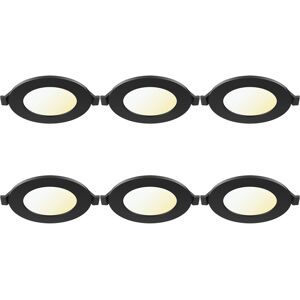 BES LED LED Downlight Inbouwspot Dimbaar 6 Stuks - Brinton Thin - 4W 280lm 120° Bundelhoek - Aanpasbare Lichtkleur 3000K-4000K-6500K - IP40 - Rond - Zwart - Ø85mm Buitenmaat - Ø70mm Zaagmaat BES LED LED Downlight Inbouwspot Dimbaar 6 Stuks - Brinton Thin - 4W 280lm 120° Bundelhoek - Aanpasbare Lichtkleur 3000K-4000K-6500K - IP40 - Rond - Zwart - Ø85mm Buitenmaat - Ø70mm Zaagmaat