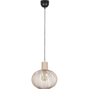 BES LED LED Hanglamp - Hangverlichting - Trion Alia - E27 Fitting - 1-lichts - Rond - 33cm - Zand - Metaal BES LED LED Hanglamp - Hangverlichting - Trion Alia - E27 Fitting - 1-lichts - Rond - 33cm - Zand - Metaal