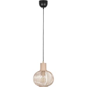 BES LED LED Hanglamp - Hangverlichting - Trion Alia - E27 Fitting - 1-lichts - Rond - Zand - Metaal BES LED LED Hanglamp - Hangverlichting - Trion Alia - E27 Fitting - 1-lichts - Rond - Zand - Metaal