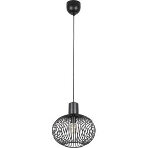 BES LED LED Hanglamp - Hangverlichting - Trion Alia - E27 Fitting - 1-lichts - Rond - 33cm - Mat Zwart - Metaal BES LED LED Hanglamp - Hangverlichting - Trion Alia - E27 Fitting - 1-lichts - Rond - 33cm - Mat Zwart - Metaal