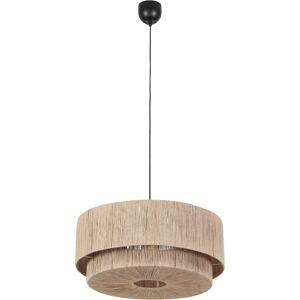 BES LED LED Hanglamp - Hangverlichting - Trion Alisa - E27 Fitting - 1-lichts - Rond - 60 cm - Bruin - Jute BES LED LED Hanglamp - Hangverlichting - Trion Alisa - E27 Fitting - 1-lichts - Rond - 60 cm - Bruin - Jute
