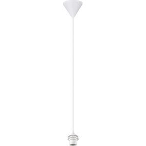 BES LED LED Hanglamp - Hangverlichting - Trion Alpar - E27 Fitting - 1-lichts - Rond - 12cm - Wit - Kunststof BES LED LED Hanglamp - Hangverlichting - Trion Alpar - E27 Fitting - 1-lichts - Rond - 12cm - Wit - Kunststof