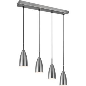 BES LED LED Hanglamp - Hangverlichting - Trion Farona - E14 Fitting - 4-lichts - Rond - Mat Nikkel - Aluminium BES LED LED Hanglamp - Hangverlichting - Trion Farona - E14 Fitting - 4-lichts - Rond - Mat Nikkel - Aluminium