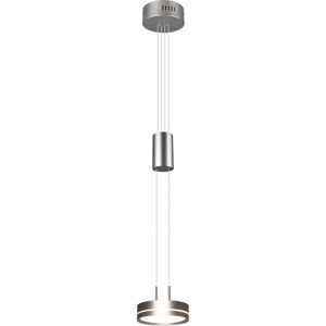 BES LED LED Hanglamp - Hangverlichting - Trion Franco - 7.2W - 1-lichts - Warm Wit 3000K - Dimbaar - Rond - Mat Nikkel - Aluminium BES LED LED Hanglamp - Hangverlichting - Trion Franco - 7.2W - 1-lichts - Warm Wit 3000K - Dimbaar - Rond - Mat Nikkel - Aluminium