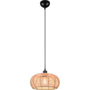 BES LED LED Hanglamp - Hangverlichting - Trion Irene - E27 Fitting - 1-lichts - Rond - Bruin - Hout BES LED LED Hanglamp - Hangverlichting - Trion Irene - E27 Fitting - 1-lichts - Rond - Bruin - Hout