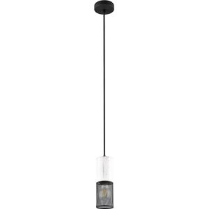 BES LED LED Hanglamp - Hangverlichting - Trion Josh - E27 Fitting - 1-lichts - Rond - Zwart Wit - Metaal BES LED LED Hanglamp - Hangverlichting - Trion Josh - E27 Fitting - 1-lichts - Rond - Zwart Wit - Metaal