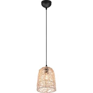 BES LED LED Hanglamp - Hangverlichting - Trion Lopar - E27 Fitting - 1-lichts - Rond - Bruin - Hout BES LED LED Hanglamp - Hangverlichting - Trion Lopar - E27 Fitting - 1-lichts - Rond - Bruin - Hout