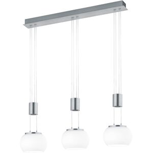 BES LED LED Hanglamp - Hangverlichting - Trion Maliba - 24W - 3-lichts - Warm Wit 3000K - Dimbaar - Rechthoek - Mat Nikkel - Aluminium BES LED LED Hanglamp - Hangverlichting - Trion Maliba - 24W - 3-lichts - Warm Wit 3000K - Dimbaar - Rechthoek - Mat Nikkel - Aluminium