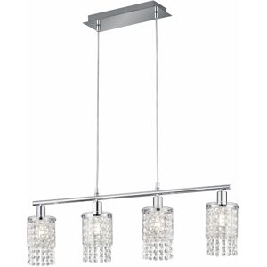 BES LED LED Hanglamp - Hangverlichting - Trion Pocino - E14 Fitting - 4-lichts - Rechthoek - Mat Chroom - Aluminium BES LED LED Hanglamp - Hangverlichting - Trion Pocino - E14 Fitting - 4-lichts - Rechthoek - Mat Chroom - Aluminium